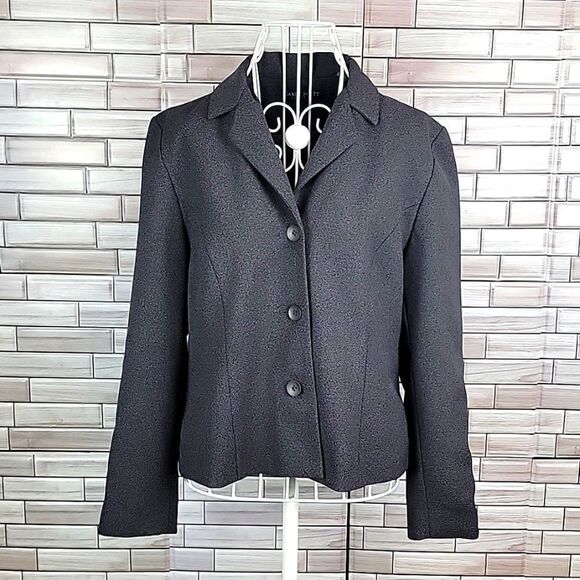 Karen Scott suit jacket in marled grey Size 6P - Picture 1 of 10